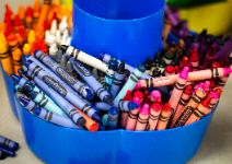  a box of crayons